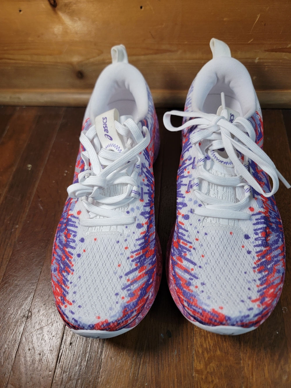 ASICS Kids' White Red Purple Running Shoes
